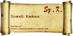Szandi Kadosa névjegykártya